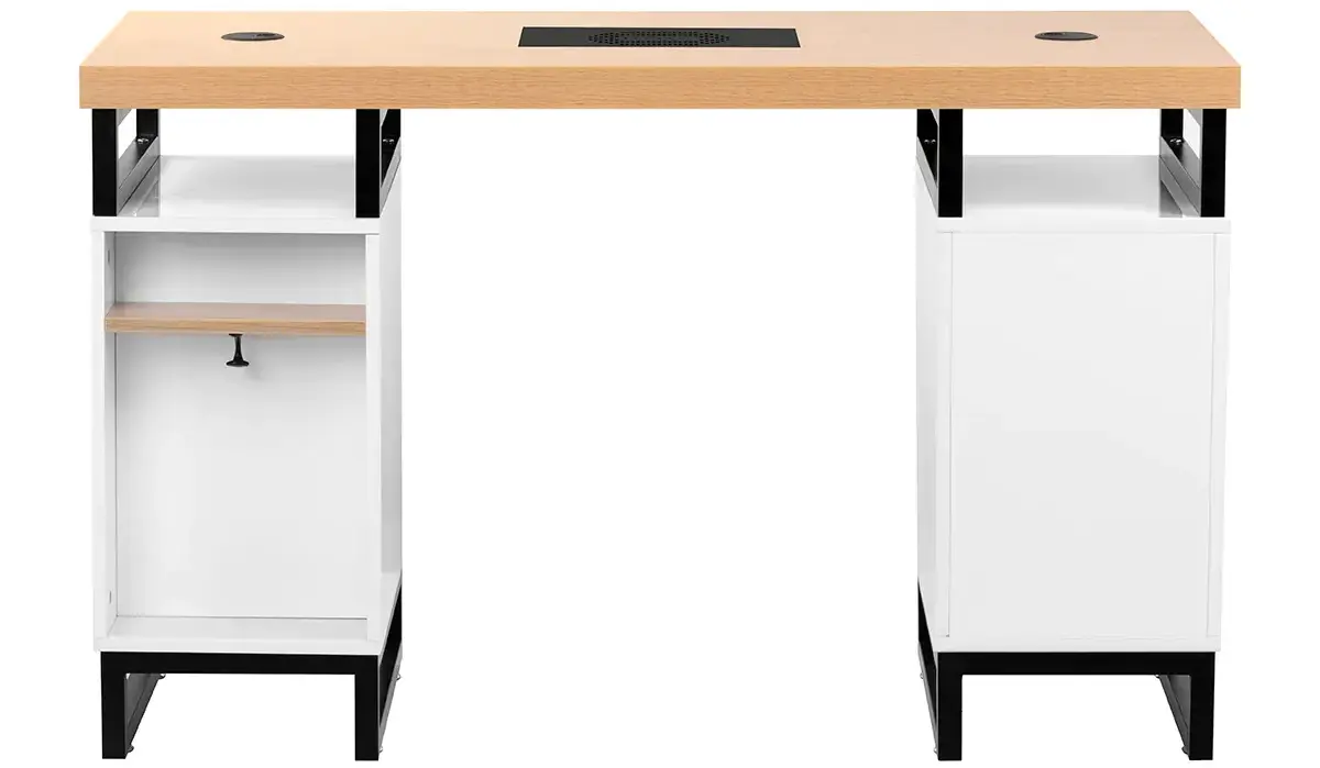 Стол маникюрный с вытяжкой Momo L02 151029 (Natural/White/Black) - 17