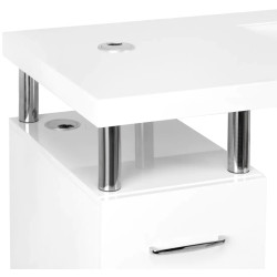 Стол маникюрный с вытяжкой Momo L03 151032 (White/Chrome) Thumb