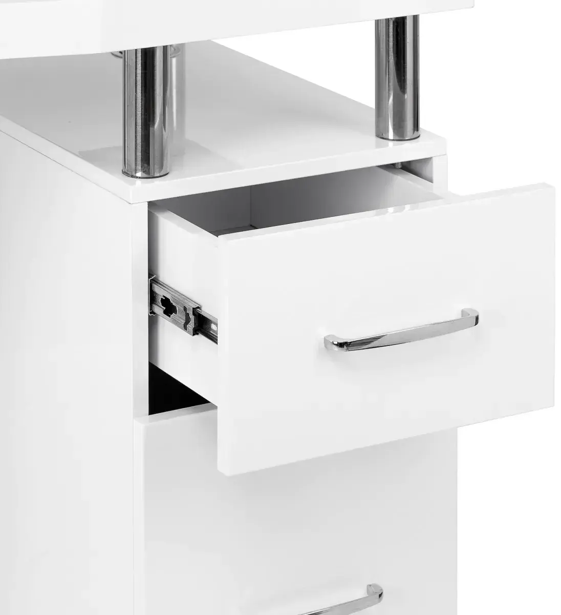 Стол маникюрный с вытяжкой Momo L03 151032 (White/Chrome) - 14