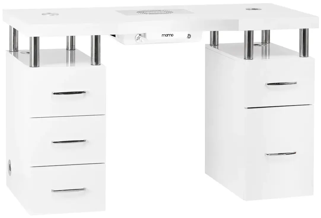 Стол маникюрный с вытяжкой Momo L03 151032 (White/Chrome)