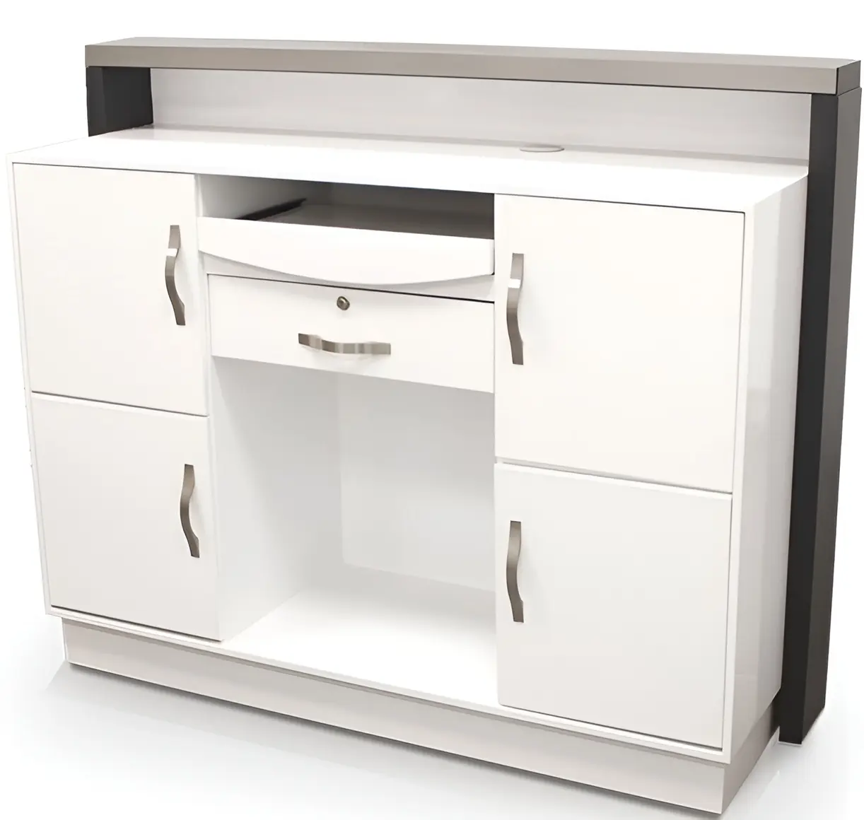 Birou de receptie Quirumed 359-HKT451 (White/Grey) - 2