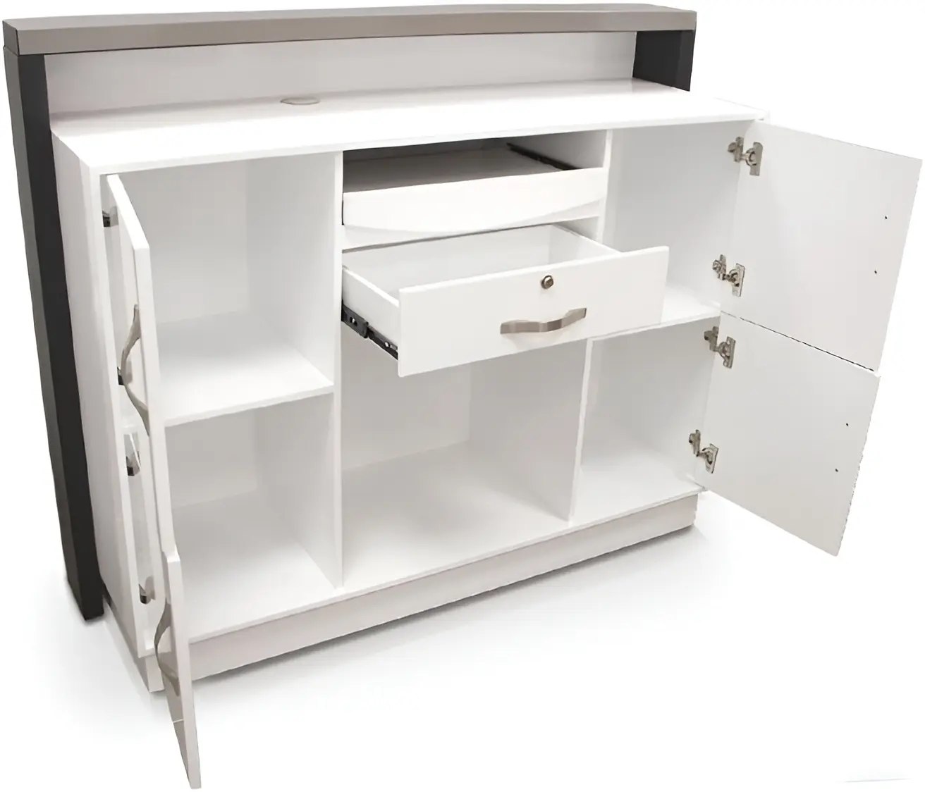 Birou de receptie Quirumed 359-HKT451 (White/Grey) - 3