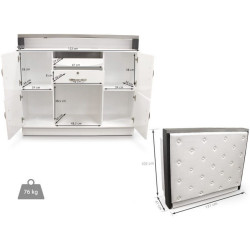 Birou de receptie Quirumed 359-HKT451 (White/Grey) Thumb