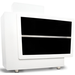 Birou de receptie Quirumed 359-HKT454 (White/Black) Thumb