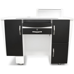 Birou de receptie Quirumed 359-HKT454 (White/Black) Thumb