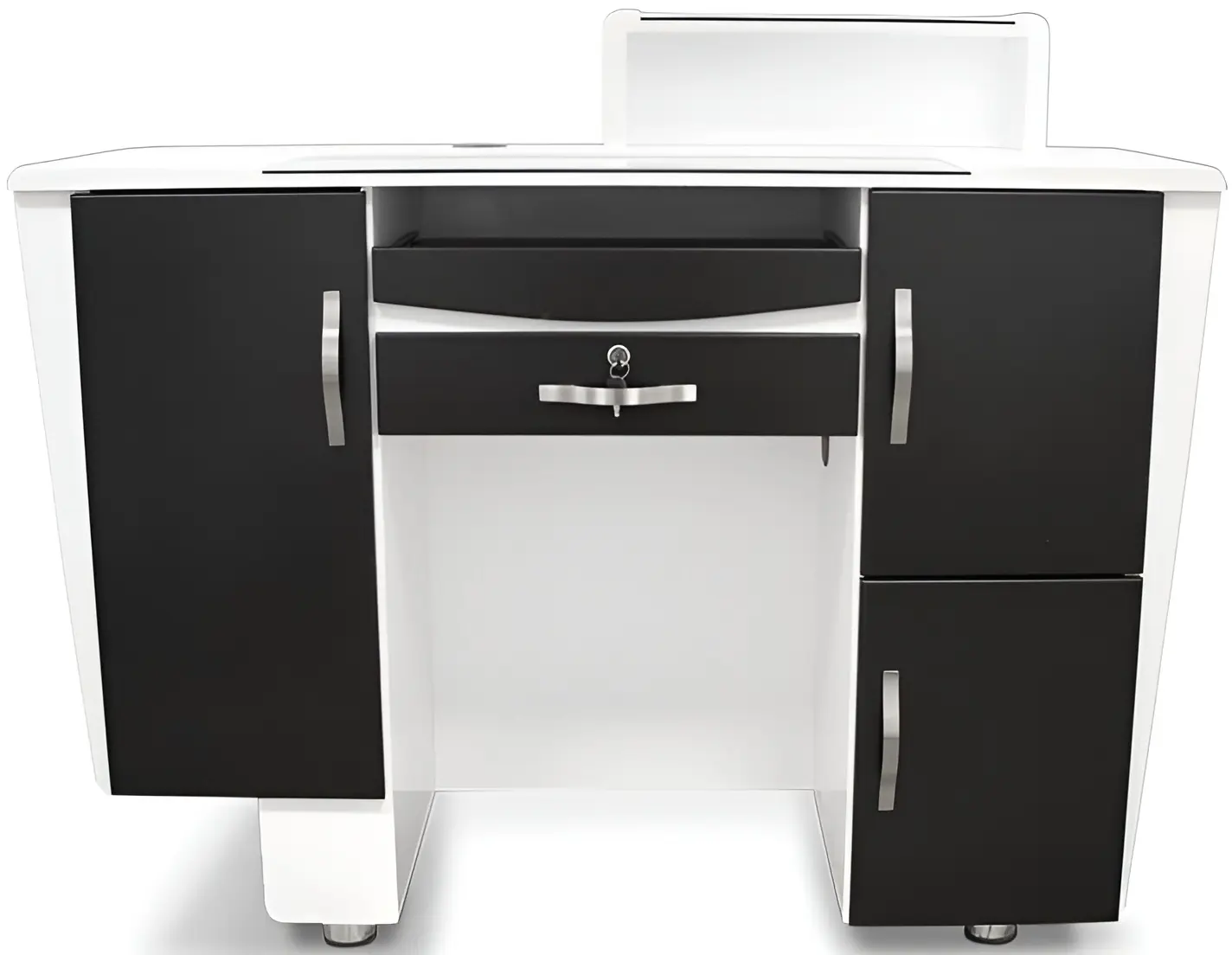 Birou de receptie Quirumed 359-HKT454 (White/Black) - 3