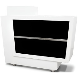 Birou de receptie Quirumed 359-HKT454 (White/Black)
