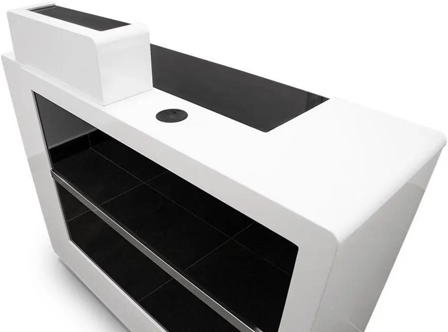 Birou de receptie Quirumed 359-HKT454 (White/Black) - 4
