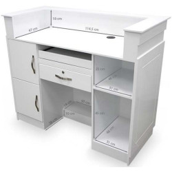 Birou de receptie Quirumed 359-HKT466D (White) Thumb