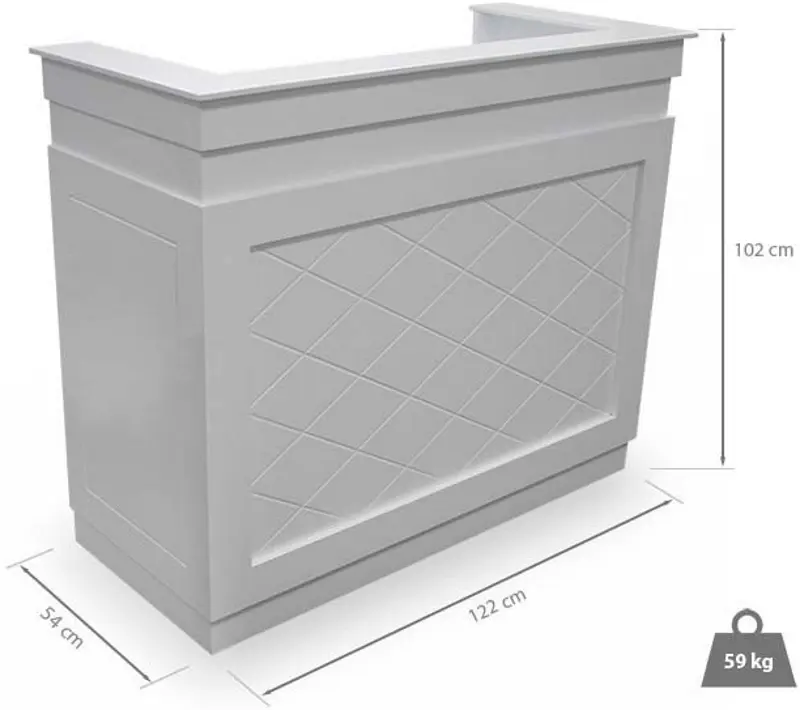 Birou de receptie Quirumed 359-HKT466D (White) - 5