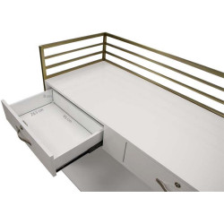 Birou de receptie Quirumed 359-HKT855 (White/Gold) Thumb
