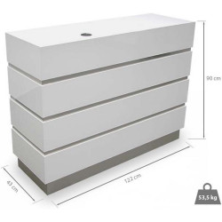 Стол-ресепшн Quirumed 359-HKT873 (White/Grey) Thumb