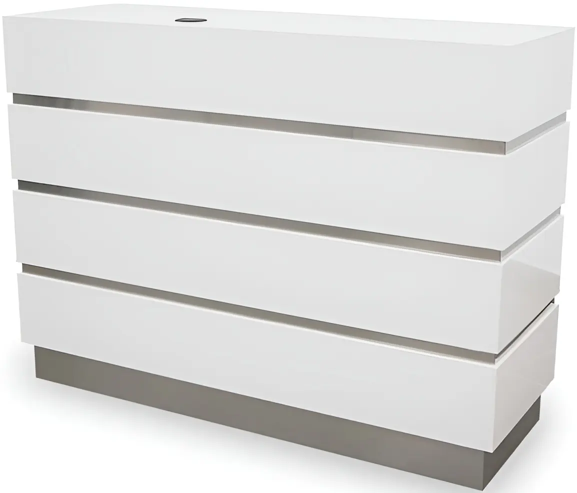 Стол-ресепшн Quirumed 359-HKT873 (White/Grey)