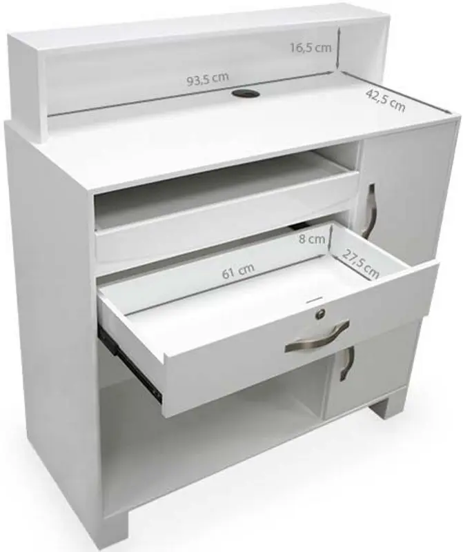 Birou de receptie Quirumed 359-HKT898 (White) - 4