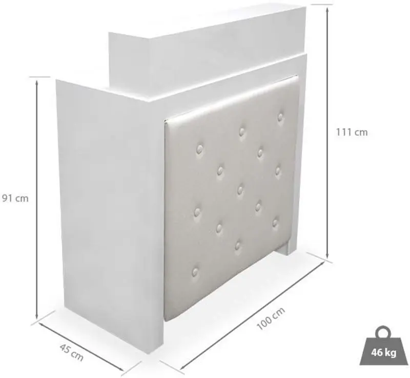 Birou de receptie Quirumed 359-HKT898 (White) - 7