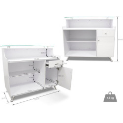 Birou de receptie Quirumed 360-DP3305-BL (White) Thumb