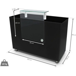 Birou de receptie Quirumed 360-DP3307-BK (Black) Thumb