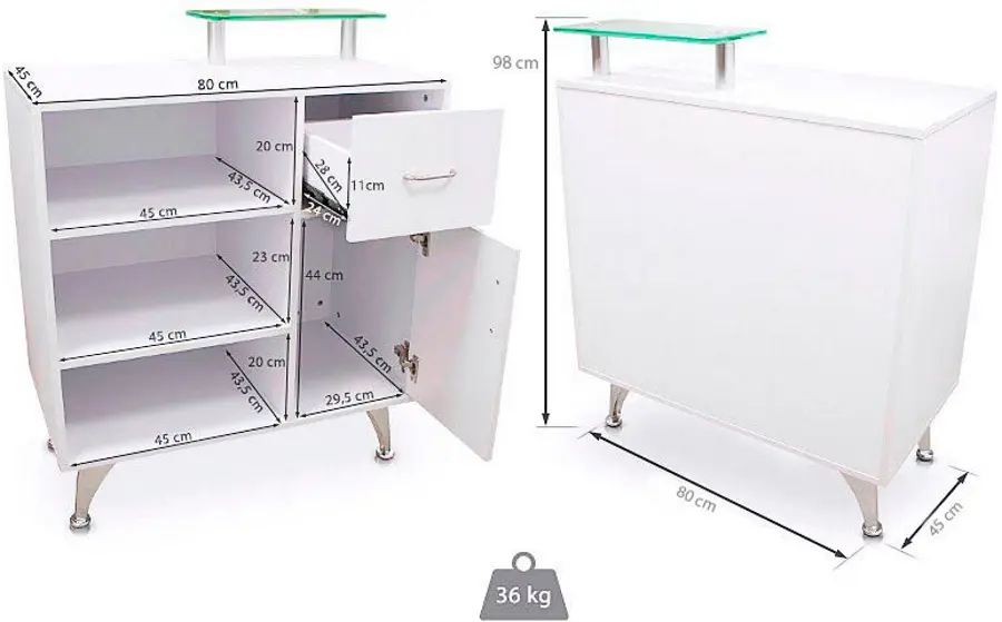 Стол-ресепшн Quirumed 360-DP3308 (White) - 3