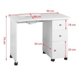 Masa manichiura Activeshop 011B (White) Thumb