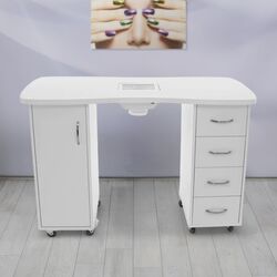 Стол маникюрный с вытяжкой Activeshop 2027 (White)