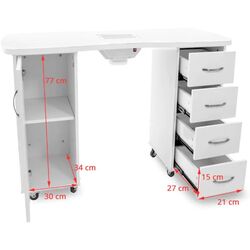 Masa manichiură cu aspirator Activeshop 2027 (White) Thumb