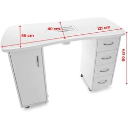 Masa manichiură cu aspirator Activeshop 2027 (White) Thumb