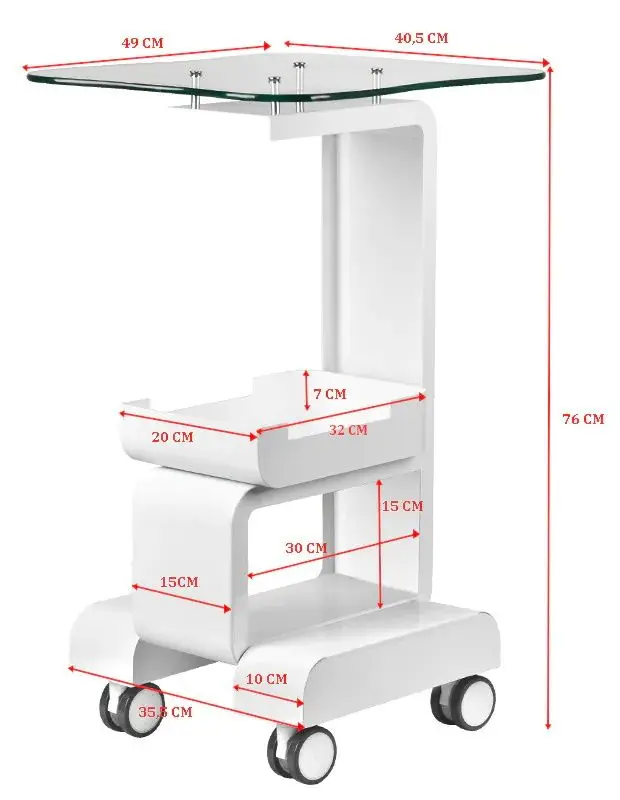 Masa de cosmetologie mobila Activeshop 082 (White)