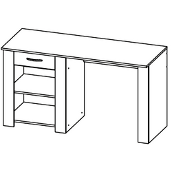 Masa de birou Астрид-Мебель Kvadro КВД.35 (Delano Oak Dark) Thumb