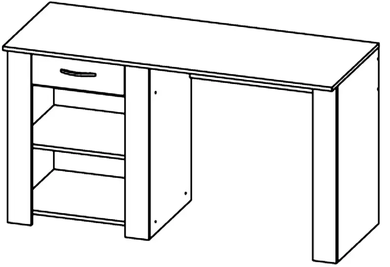 Masa de birou Астрид-Мебель Kvadro КВД.35 (Delano Oak Dark)