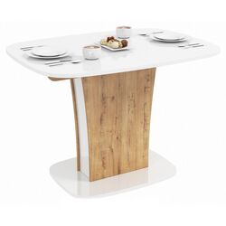 Стол раскладной BonMebel Bergamo 2 (Бунратти/Белый Глянец) Thumb