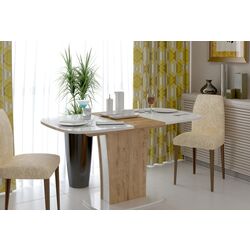 Стол раскладной BonMebel Bergamo 2 (Бунратти/Белый Глянец) Thumb
