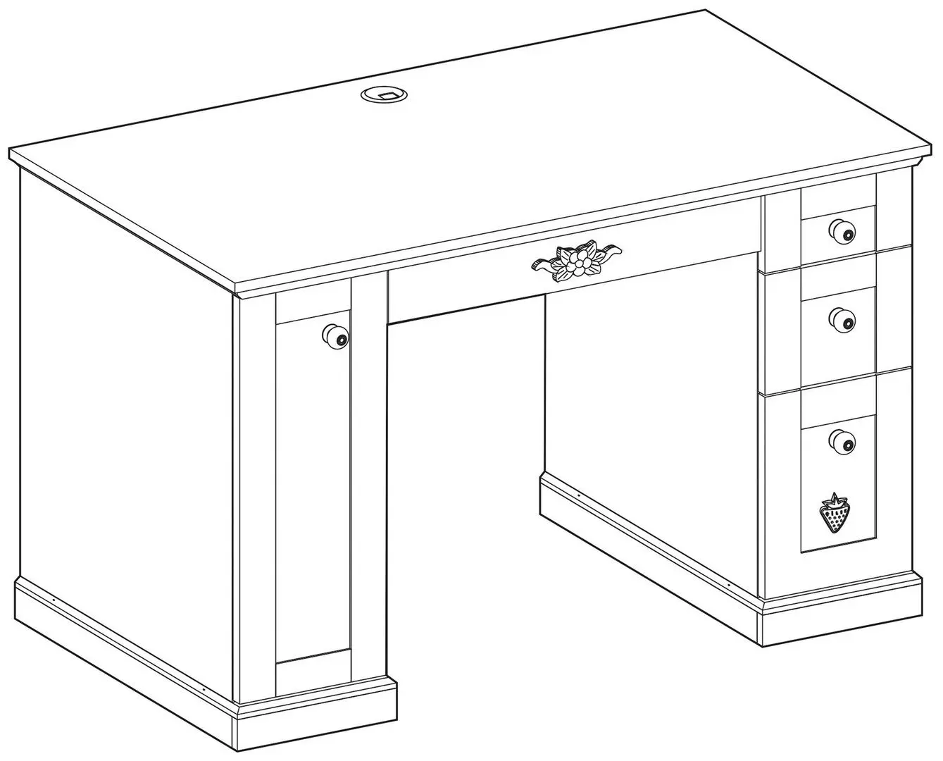 Masa de birou Cilek Flora 20.01.1101.01