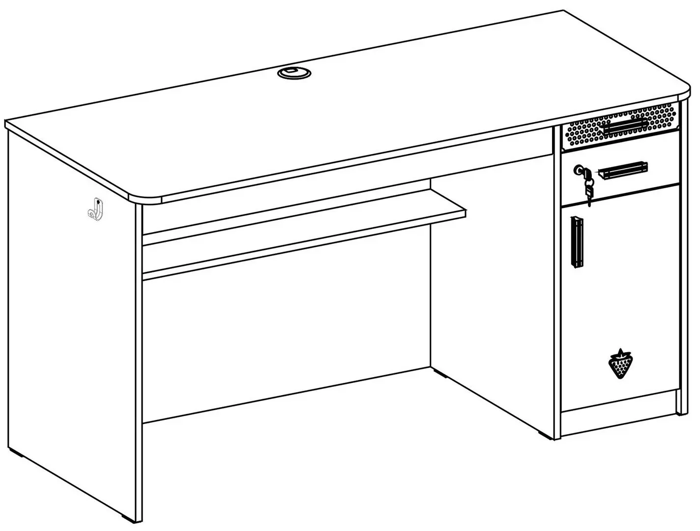 Masa de birou Cilek White 20.54.1103.00