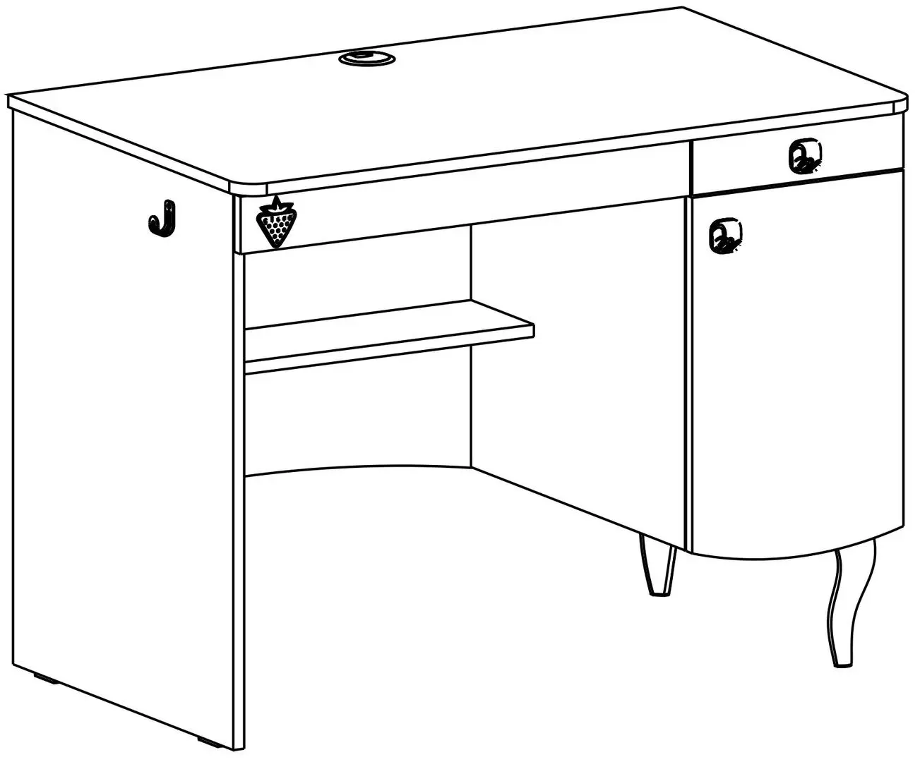 Masa de birou Cilek Yakut 20.20.1104.00 - 2