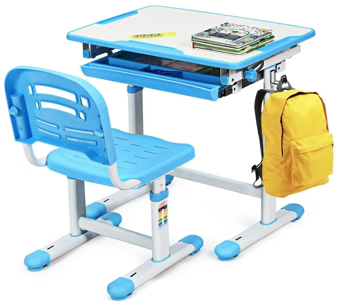 Set masa + scaun Costway HW65906BL (Blue)