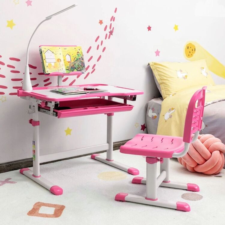 Set masa+scaun Costway HW67622PI (Pink)