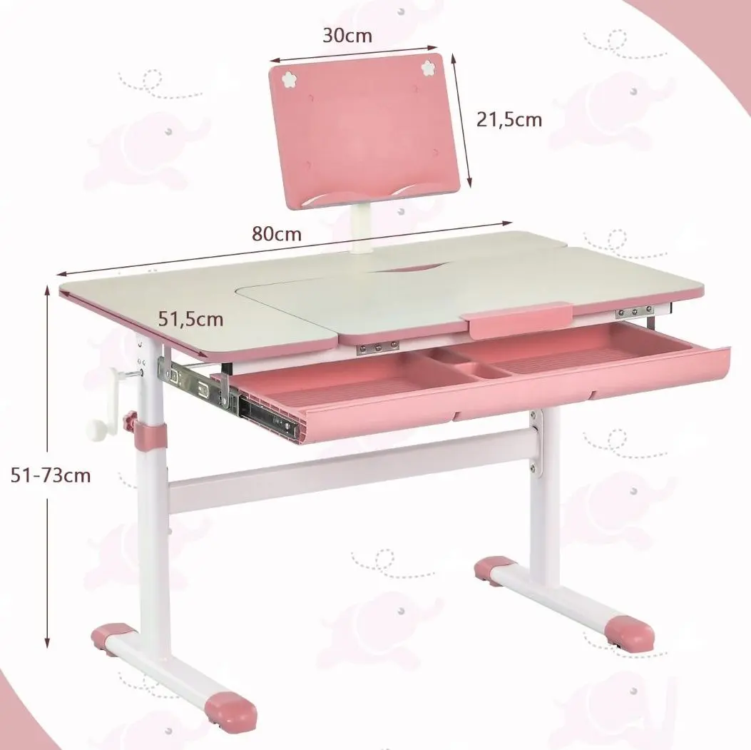 Парта Costway HY10126PI-1 (Pink)