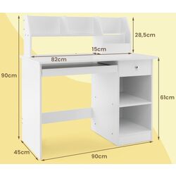 Masa de calculator Costway HY10161WH (White) Thumb