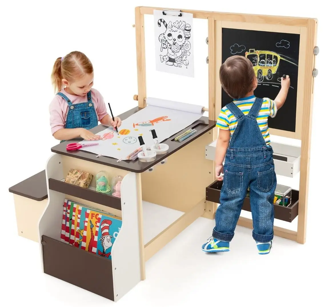 Masa de sevalet Costway TM10078CF (Brown/Beige)