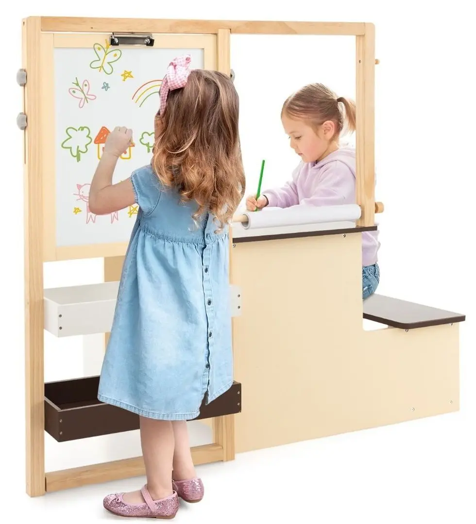 Masa de sevalet Costway TM10078CF (Brown/Beige)