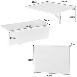 Masa suspendata Costway HW65685WH (White) Thumb