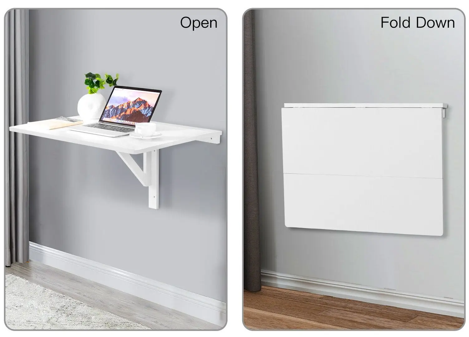 Masa suspendata Costway HW65685WH (White) - 8