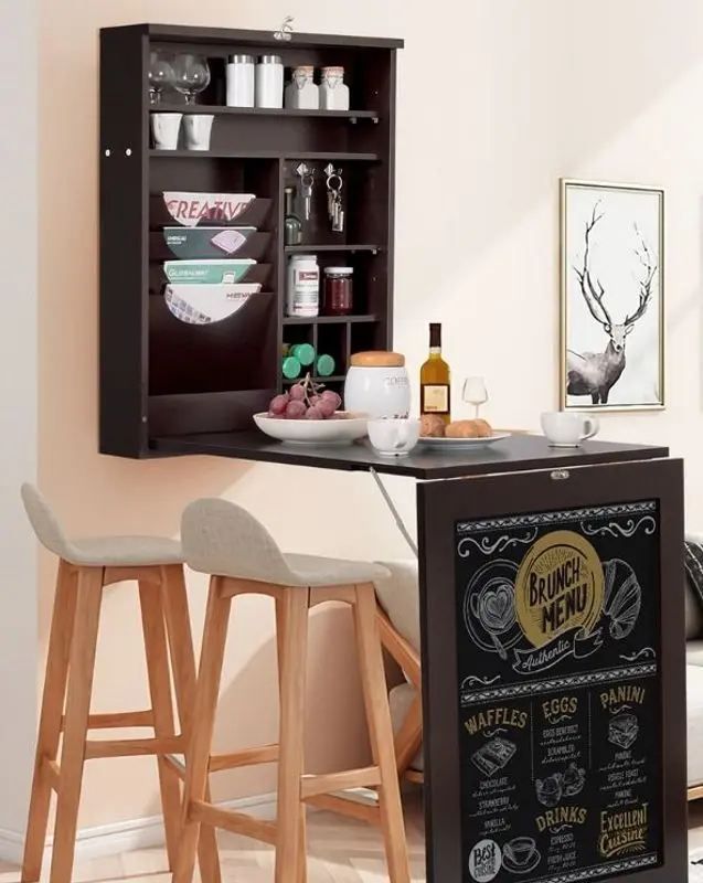 Masa rabatabila Costway HW65925CF (Brown)