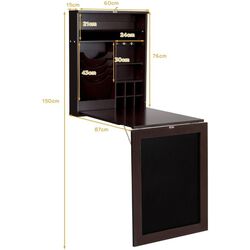 Masa rabatabila Costway HW65925CF (Brown) Thumb