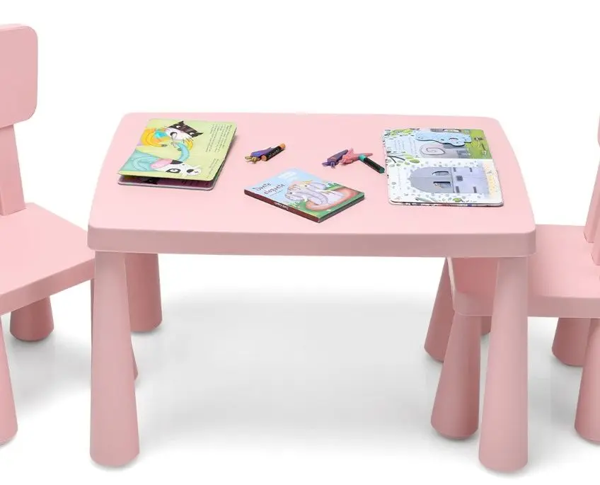Masuta pentru copii Costway HW66810PI-T (Pink) - 3