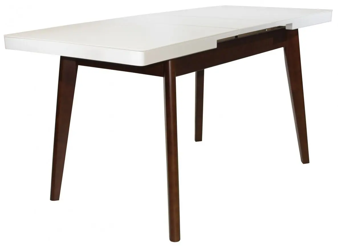 Masa extensibila DP MG-A06 120/150x70cm (White/Dark Brown)