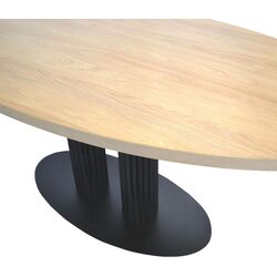 Masa DP Afina Elipsa 180x90cm (Black/Natural) Thumb