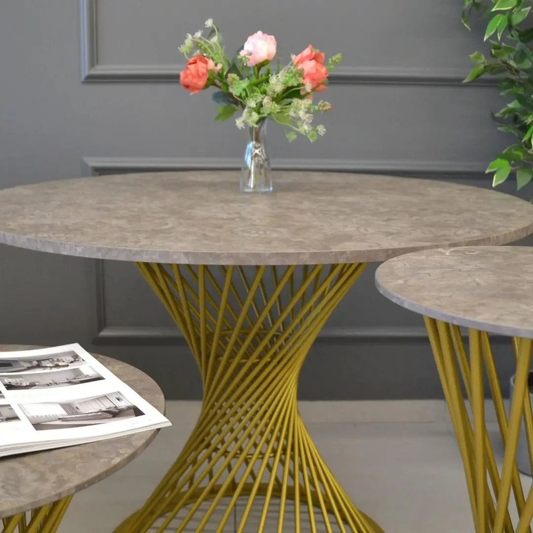 Masa DP Felicia 1000 (Light Brown/Gold) - 4