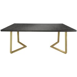 Стол DP Frida 180x90 (Black/Gold) Thumb