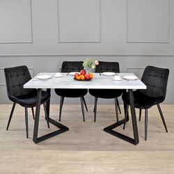 Стол DP Frida 80x150 (Concrete/Black)